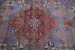 Central medallion detail of 1930s Kashan rug from Iran / Persia