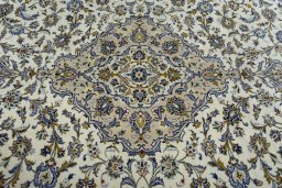 Central medallion detail of 2000s Kashan rug from Iran / Persia