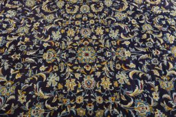 Central medallion detail of 2000s Kashan rug from Iran / Persia