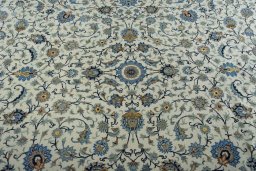 Central medallion detail of 2000s Kashan rug from Iran / Persia