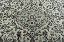 Central medallion detail of 2000s Kashan rug from Iran / Persia