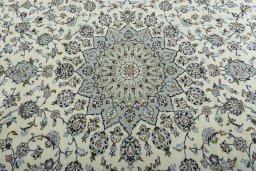 Central medallion detail of 2000s Kashan rug from Iran / Persia