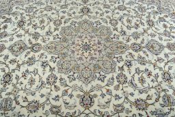 Central medallion detail of 2000s Kashan rug from Iran / Persia