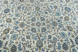 Central medallion detail of 2000s Kashan rug from Iran / Persia