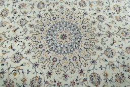 Central medallion detail of 2000s Kashan rug from Iran / Persia