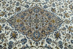 Central medallion detail of 2000s Kashan rug from Iran / Persia