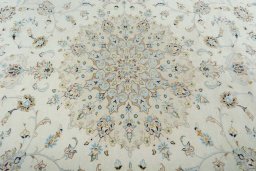 Central medallion detail of New Kashan rug from Iran / Persia