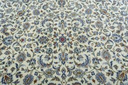 Central medallion detail of 2000s Kashan rug from Iran / Persia