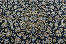 Central medallion detail of New Kashan rug from Iran / Persia