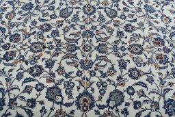 Central medallion detail of 2000s Kashan rug from Iran / Persia