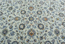 Central medallion detail of 2000s Kashan rug from Iran / Persia