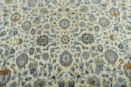 Central medallion detail of 2000s Kashan rug from Iran / Persia