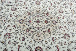 Central medallion detail of 2000s Kashan rug from Iran / Persia
