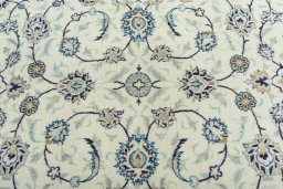 Central medallion detail of 2000s Kashan rug from Iran / Persia