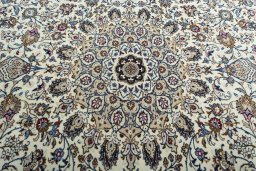Central medallion detail of 2000s Kashan rug from Iran / Persia
