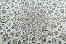 Central medallion detail of 2000s Kashan rug from Iran / Persia