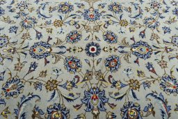 Central medallion detail of 2000s Kashan rug from Iran / Persia