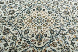 Central medallion detail of 2000s Kashan rug from Iran / Persia