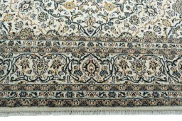 Full view of 2000s Kashan rug from Iran / Persia, 295 × 193 cm in Beige tones