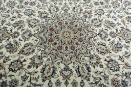 Central medallion detail of 2000s Kashan rug from Iran / Persia