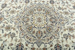 Central medallion detail of 2000s Kashan rug from Iran / Persia