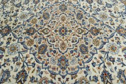 Central medallion detail of 2000s Kashan rug from Iran / Persia