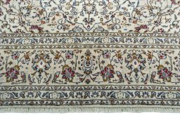 Full view of 2000s Kashan rug from Iran / Persia, 300 × 200 cm in Beige tones