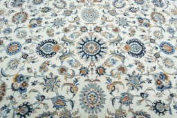 Central medallion detail of 2000s Kashan rug from Iran / Persia