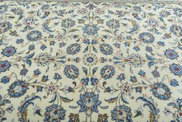Central medallion detail of 2000s Kashan rug from Iran / Persia