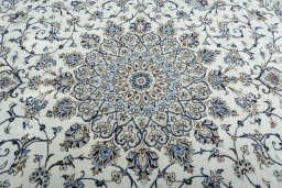 Central medallion detail of 2000s Kashan rug from Iran / Persia