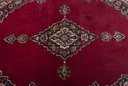 Central medallion detail of 1930s Kashan rug from Iran / Persia