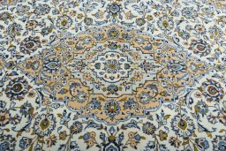 Central medallion detail of 2000s Kashan rug from Iran / Persia