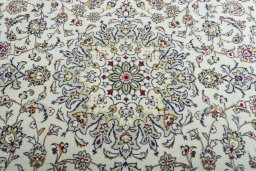 Central medallion detail of 2000s Kashan rug from Iran / Persia