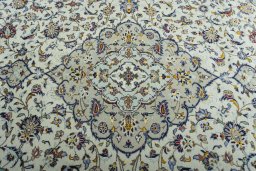 Central medallion detail of 2000s Kashan rug from Iran / Persia