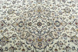 Central medallion detail of 2000s Kashan rug from Iran / Persia