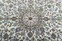 Central medallion detail of 2000s Kashan rug from Iran / Persia