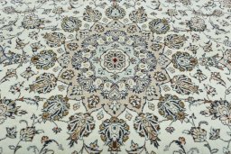 Central medallion detail of 2000s Kashan rug from Iran / Persia