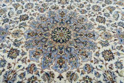Central medallion detail of 1970s Kashan rug from Iran / Persia