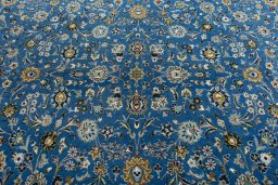 Central medallion detail of 2000s Kashan rug from Iran / Persia