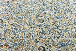 Central medallion detail of 2000s Kashan rug from Iran / Persia