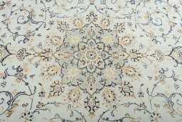 Central medallion detail of 2000s Kashan rug from Iran / Persia