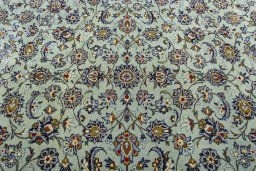 Central medallion detail of 2000s Kashan rug from Iran / Persia