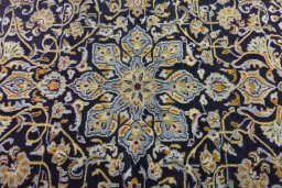 Central medallion detail of 1970s Kashan rug from Iran / Persia