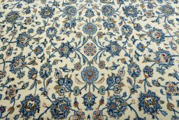 Central medallion detail of 2000s Kashan rug from Iran / Persia
