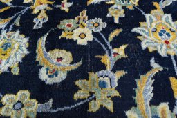 Central medallion detail of 1970s Kashan rug from Iran / Persia