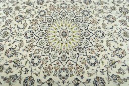 Central medallion detail of 2000s Kashan rug from Iran / Persia
