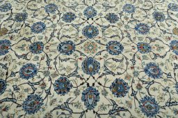Central medallion detail of 2000s Kashan rug from Iran / Persia