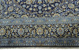 Full view of 2000s Kashan rug from Iran / Persia, 363 × 254 cm in Brown tones