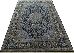 Surface texture of New Kashan rug with natural Cork and intricate pattern
