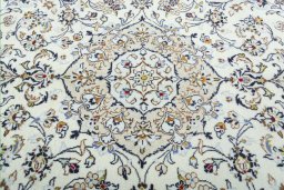 Central medallion detail of 2000s Kashan rug from Iran / Persia